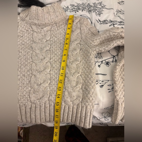 American Eagle Outfitters Cable Knit Cowl Neck Sweater - Gray - Picture 8 of 8